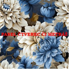 Látkový panel či metráž kolekce MODRÉ KVĚTINY 368-51 Látkový panel či metráž kolekce MODRÉ KVĚTINY 368-51