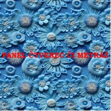 Látkový panel či metráž kolekce MODRÉ KVĚTINY 368-9 Látkový panel či metráž kolekce MODRÉ KVĚTINY 368-9