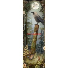 Látkový panel na záložku -  kolekce MAGICKÝ LES -   399-45