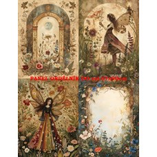 Látkový panel - sada - kolekce MAGICKÝ LES  - MYSTICKÉ VÍLY 399-79