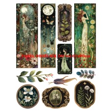 Látkový panel - sada - kolekce MAGICKÝ LES  - MYSTICKÉ VÍLY 399-83