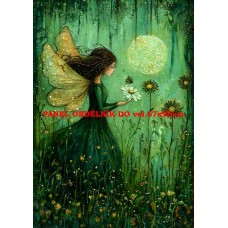 Látkový panel  kolekce ZELENÁ VÍLÍ POHÁDKA  494-105