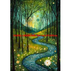 Látkový panel  kolekce ZELENÁ VÍLÍ POHÁDKA  494-113