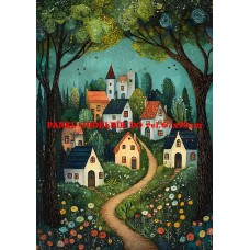 Látkový panel  kolekce ZELENÁ VÍLÍ POHÁDKA  494-127