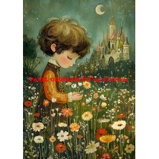 Látkový panel  kolekce ZELENÁ VÍLÍ POHÁDKA  494-13