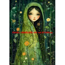 Látkový panel  kolekce ZELENÁ VÍLÍ POHÁDKA  494-130