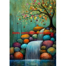 Látkový panel  kolekce ZELENÁ VÍLÍ POHÁDKA  494-132