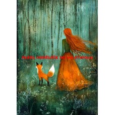 Látkový panel  kolekce ZELENÁ VÍLÍ POHÁDKA  494-16