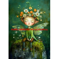 Látkový panel  kolekce ZELENÁ VÍLÍ POHÁDKA  494-21