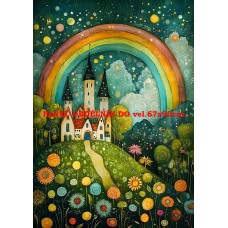 Látkový panel  kolekce ZELENÁ VÍLÍ POHÁDKA  494-24