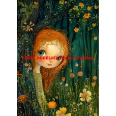 Látkový panel  kolekce ZELENÁ VÍLÍ POHÁDKA  494-30