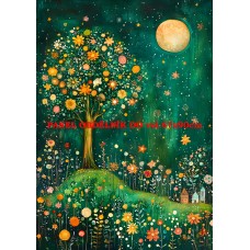 Látkový panel  kolekce ZELENÁ VÍLÍ POHÁDKA  494-31