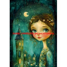 Látkový panel  kolekce ZELENÁ VÍLÍ POHÁDKA  494-35