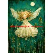 Látkový panel  kolekce ZELENÁ VÍLÍ POHÁDKA  494-4