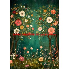 Látkový panel  kolekce ZELENÁ VÍLÍ POHÁDKA  494-44