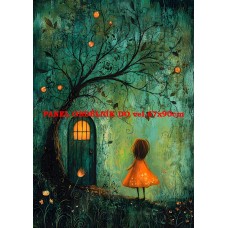 Látkový panel  kolekce ZELENÁ VÍLÍ POHÁDKA  494-45