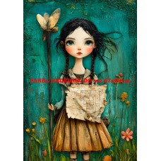 Látkový panel  kolekce ZELENÁ VÍLÍ POHÁDKA  494-54