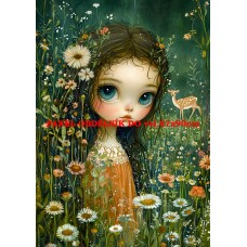 Látkový panel  kolekce ZELENÁ VÍLÍ POHÁDKA  494-6