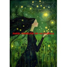 Látkový panel  kolekce ZELENÁ VÍLÍ POHÁDKA  494-62