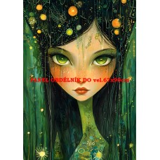 Látkový panel  kolekce ZELENÁ VÍLÍ POHÁDKA  494-71