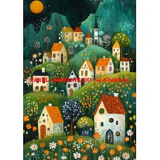 Látkový panel  kolekce ZELENÁ VÍLÍ POHÁDKA  494-72