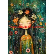 Látkový panel  kolekce ZELENÁ VÍLÍ POHÁDKA  494-85