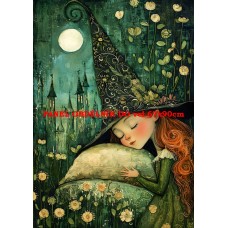 Látkový panel  kolekce ZELENÁ VÍLÍ POHÁDKA  494-89