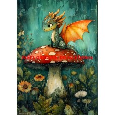 Látkový panel  kolekce ZELENÁ VÍLÍ POHÁDKA  494-9