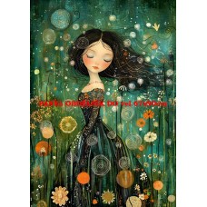 Látkový panel  kolekce ZELENÁ VÍLÍ POHÁDKA  494-97