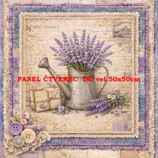 Látkový panel kolekce DENIM LACE LAVENDER 497-658 Látkový panel kolekce DENIM LACE LAVENDER 497-658