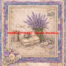 Látkový panel kolekce DENIM LACE LAVENDER 497-661 Látkový panel kolekce DENIM LACE LAVENDER 497-661