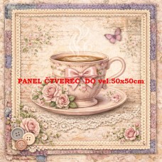 Látkový panel  kolekce DENIM LACE CAFÉ  497-723