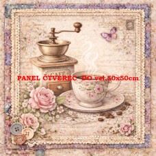 Látkový panel  kolekce DENIM LACE CAFÉ  497-731