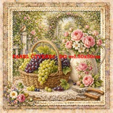 Látkový panel  kolekce DENIM LACE FRUIT  497-751