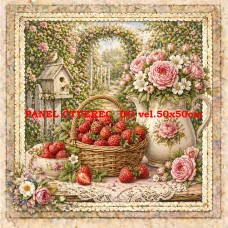Látkový panel  kolekce DENIM LACE FRUIT  497-752