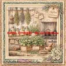 Látkový panel  kolekce DENIM LACE HERBS  497-755