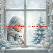 bavlněný panel 25x25 cm - skladem hol20