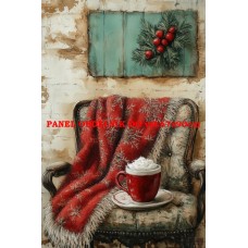 Látkový panel kolekce ÚTULNÁ ZIMNÍ VESNIČKA 583-3