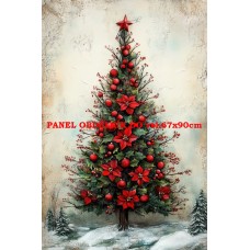Látkový panel kolekce ÚTULNÁ ZIMNÍ VESNIČKA 583-93