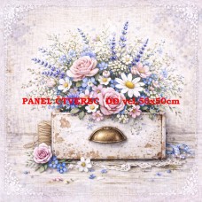 Látkový panel kolekce KVĚTINY 595-35