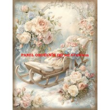 Látkový panel VINTAGE VÁNOČNÍ 597-17