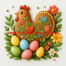 Látkový panel kolekce VELIKONOČNÍ PERNÍČKY  603-150