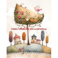 Látkový panel  kolekce  PASTELOVÝ SVĚT 605-274