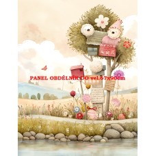 Látkový panel  kolekce  PASTELOVÝ SVĚT 605-280