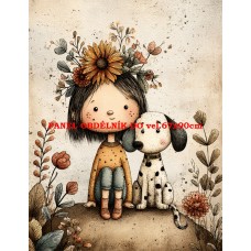 Látkový panel  kolekce DĚTSKÝ DREAMY  SVĚT  606-138