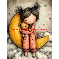 Látkový panel  kolekce DĚTSKÝ DREAMY  SVĚT  606-20