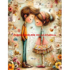 Látkový panel  kolekce DĚTSKÝ DREAMY  SVĚT  606-203