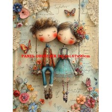 Látkový panel  kolekce DĚTSKÝ DREAMY  SVĚT  606-219