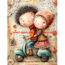 Látkový panel  kolekce DĚTSKÝ DREAMY  SVĚT  606-235