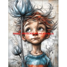 Látkový panel  kolekce DĚTSKÝ DREAMY  SVĚT  606-471